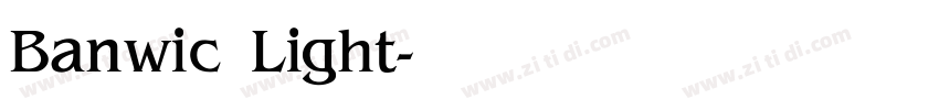 Banwic Light字体转换
